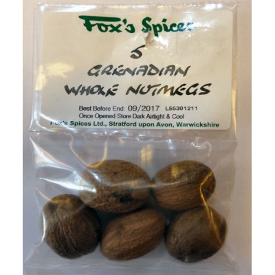 Fox's Spice - 5 Grenadian Whole Nutmegs